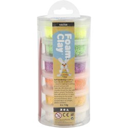 Foam Clay&reg;, for&aring;rsfarver, 6x14 g/ 1 pk.