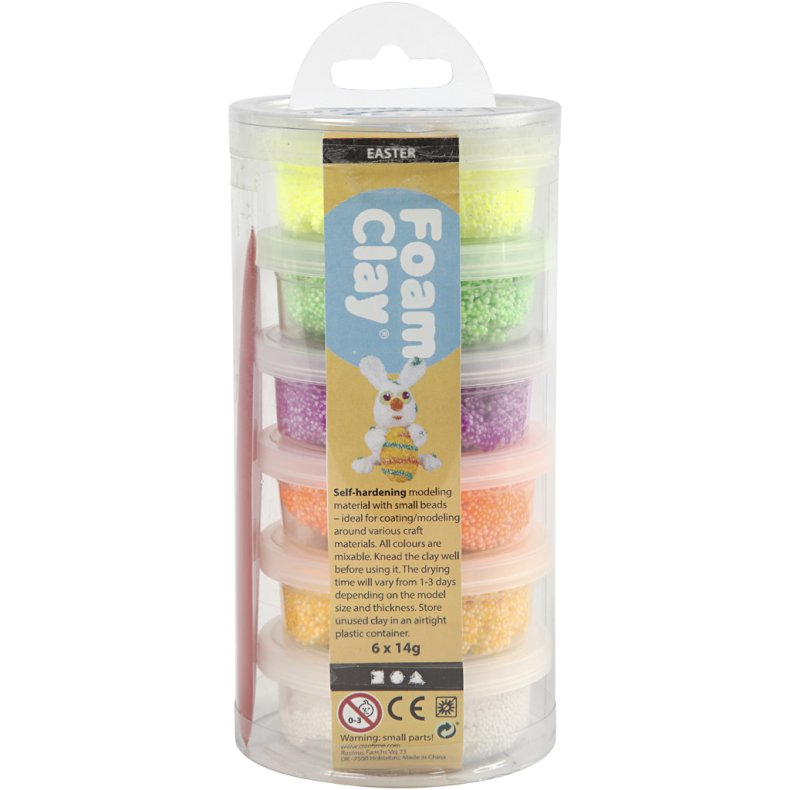 Foam Clay&reg;, for&aring;rsfarver, 6x14 g/ 1 pk.