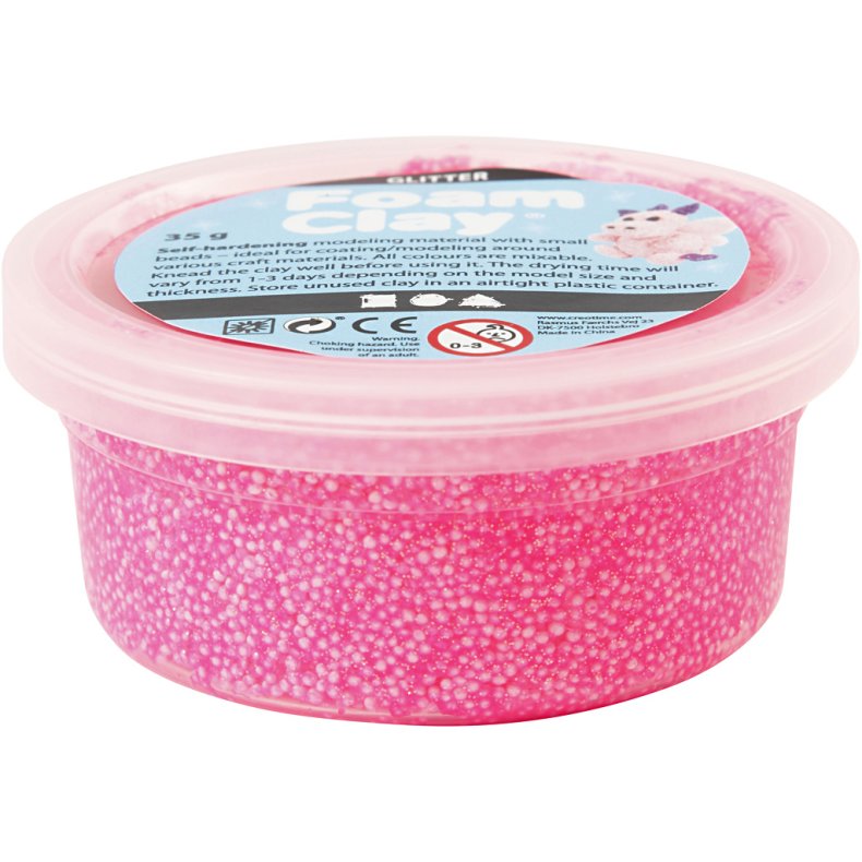 Foam Clay&reg;, glitter, pink, 35 g/ 1 ds.