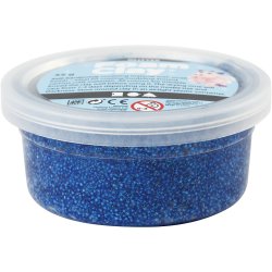 Foam Clay&reg;, glitter, bl&aring;, 35 g/ 1 ds.