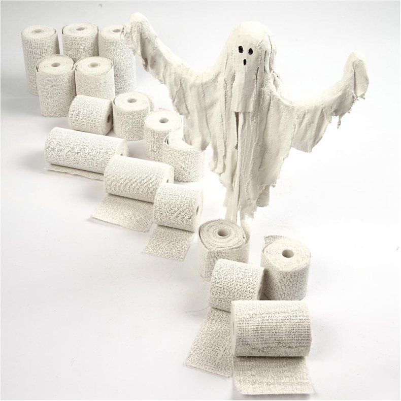 Gipsgaze, L: 2,7 M, B: 5 cm, hvid, 4 rl./ 1 pk.