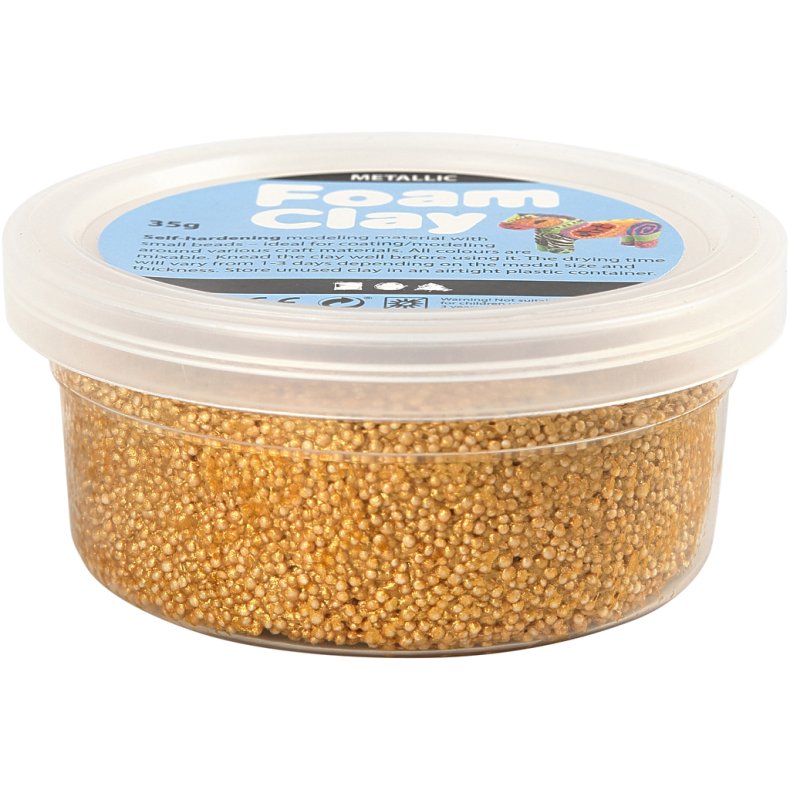 Foam Clay&reg;, metallic, guld, 35 g/ 1 ds.