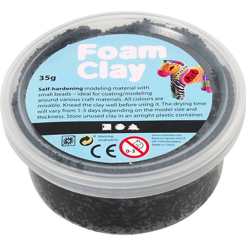 Foam Clay&reg;, sort, 35g/ 1 ds.