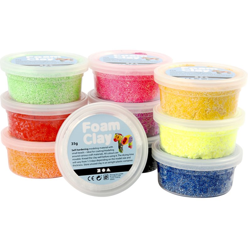 Foam Clay&reg;, ass. farver, 10x35g/ 1 pk.