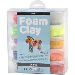 Foam Clay&reg;, ass. farver, 10x35 g/ 1 pk.