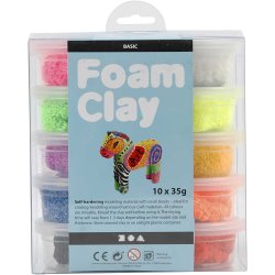 Foam Clay&reg;, ass. farver, 10x35 g/ 1 pk.
