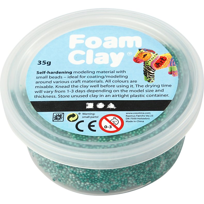 Foam Clay&reg;, m&oslash;rk gr&oslash;n, 35g/ 1 ds.