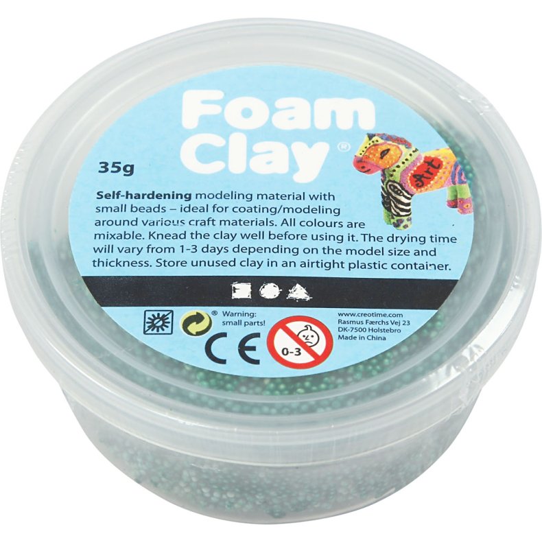 Foam Clay&reg;, m&oslash;rk gr&oslash;n, 35 g/ 1 ds.