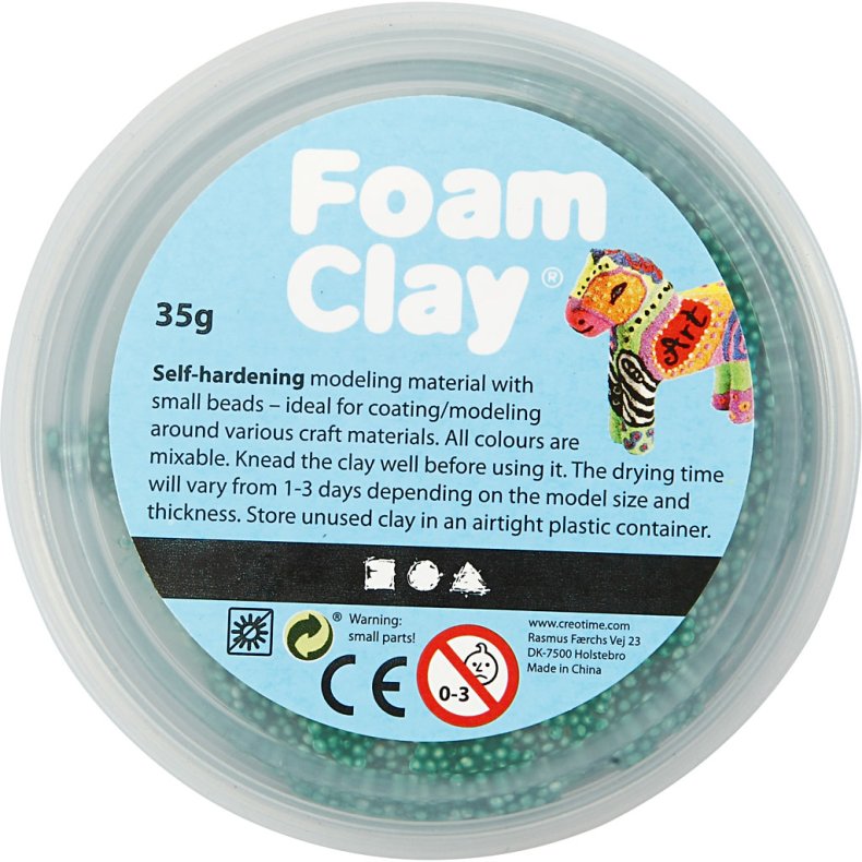 Foam Clay&reg;, m&oslash;rk gr&oslash;n, 35 g/ 1 ds.