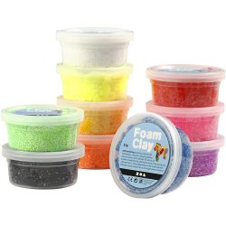 Foam Clay&reg;, ass. farver, 10x12 ds./ 1 pk.