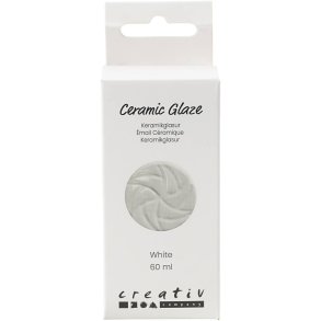 Keramik Glasur, 984-1101 °C, dækkende, white, 60 ml/ 1 fl.