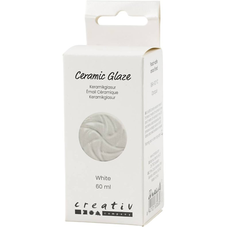 Keramik Glasur, 984-1101 &deg;C, d&aelig;kkende, white, 60 ml/ 1 fl.