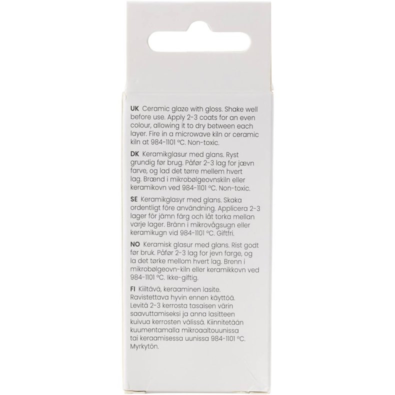Keramik Glasur, 984-1101 &deg;C, d&aelig;kkende, vanilla, 60 ml/ 1 fl.