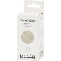 Keramik Glasur, 984-1101 &deg;C, d&aelig;kkende, vanilla, 60 ml/ 1 fl.