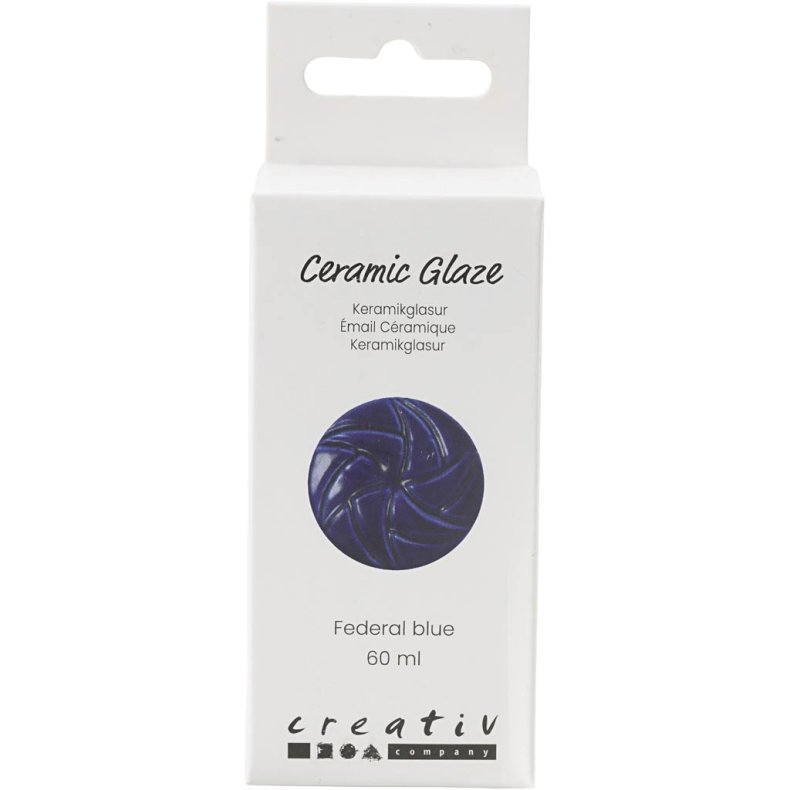Keramikglasur, 984-1101 &deg;C, d&aelig;kkende, Federal Blue, 60 ml/ 1 ds.