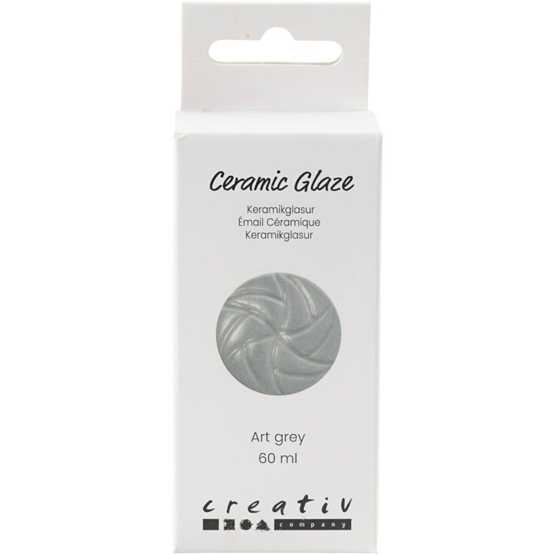 Keramikglasur, 984-1101 &deg;C, d&aelig;kkende, Art Grey, 60 ml/ 1 ds.