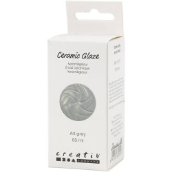 Keramikglasur, 984-1101 &deg;C, d&aelig;kkende, Art Grey, 60 ml/ 1 ds.