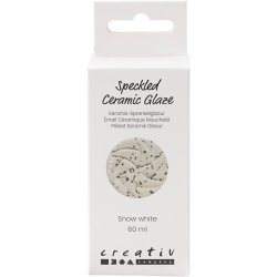 Prikket Keramikglasur, 999-1060 &deg;C, d&aelig;kkende, snow white, 60 ml/ 1 ds.