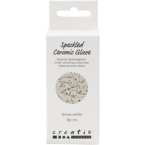 Prikket Keramikglasur, 999-1060 °C, dækkende, snow white, 60 ml/ 1 ds.