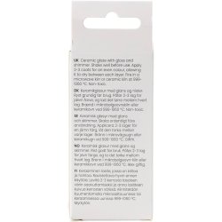 Prikket Keramikglasur, 999-1060 &deg;C, d&aelig;kkende, snow white, 60 ml/ 1 ds.