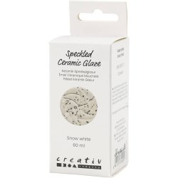 Prikket Keramikglasur, 999-1060 &deg;C, d&aelig;kkende, snow white, 60 ml/ 1 ds.