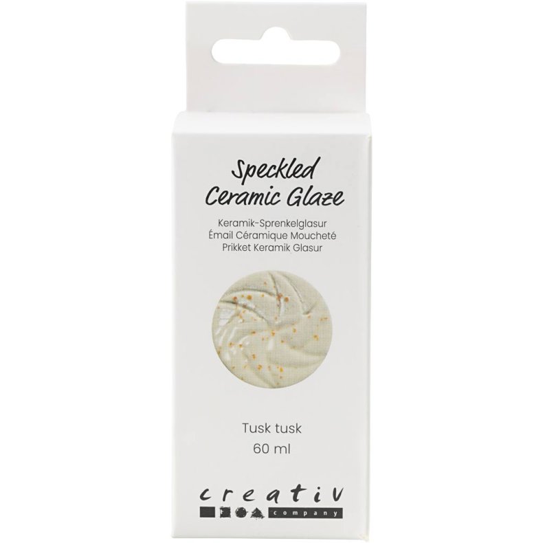 Prikket Keramikglasur, 999-1060 &deg;C, d&aelig;kkende, Tusk Tusk, 60 ml/ 1 ds.