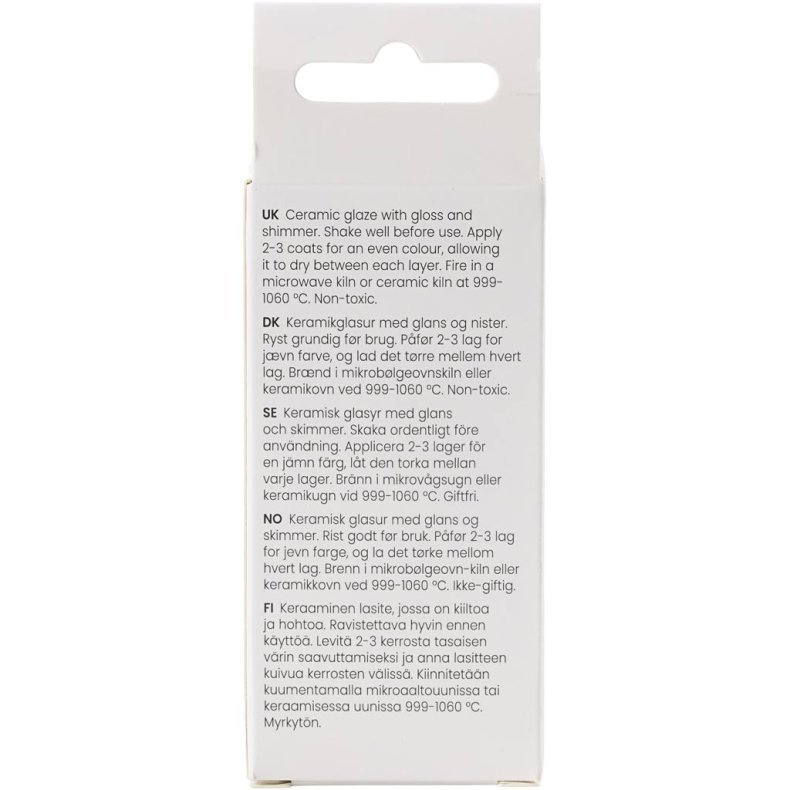 Prikket Keramik Glasur , 999-1060 &deg;C, d&aelig;kkende, Tusk Tusk, 60 ml/ 1 fl.