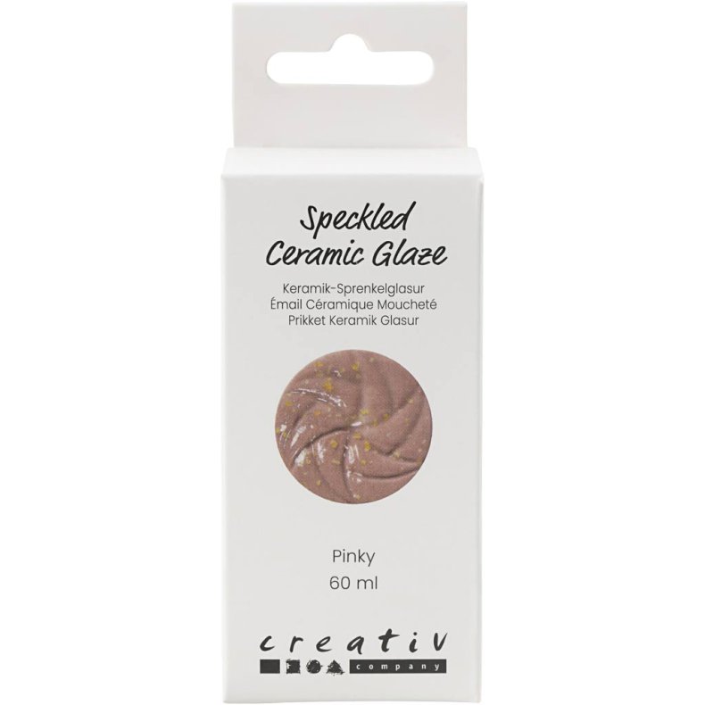 Prikket Keramikglasur, 999-1060 &deg;C, d&aelig;kkende, Pinky, 60 ml/ 1 ds.