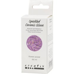 Prikket Keramik Glasur , 999-1060 &deg;C, d&aelig;kkende, Flower Power, 60 ml/ 1 fl.