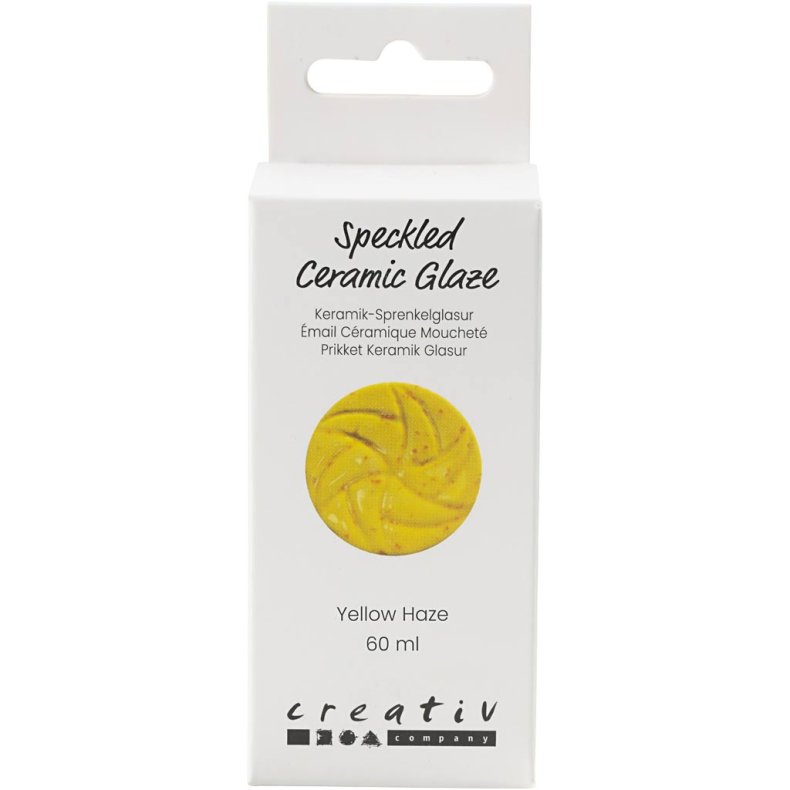 Prikket Keramikglasur, 999-1060 &deg;C, d&aelig;kkende, Yellow Haze, 60 ml/ 1 ds.