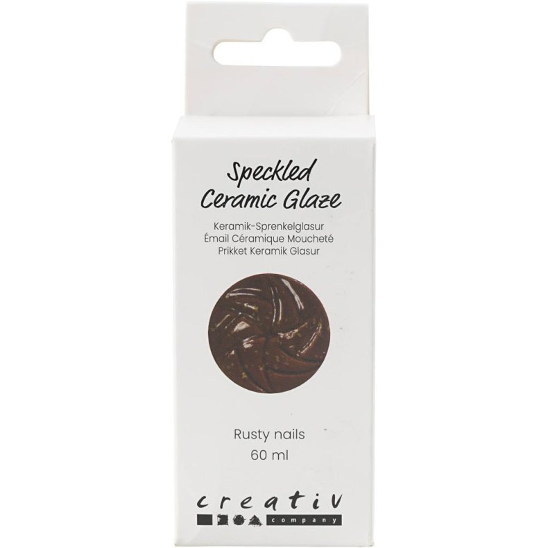 Prikket Keramik Glasur , 999-1060 &deg;C, d&aelig;kkende, Rusty Nails, 60 ml/ 1 fl.