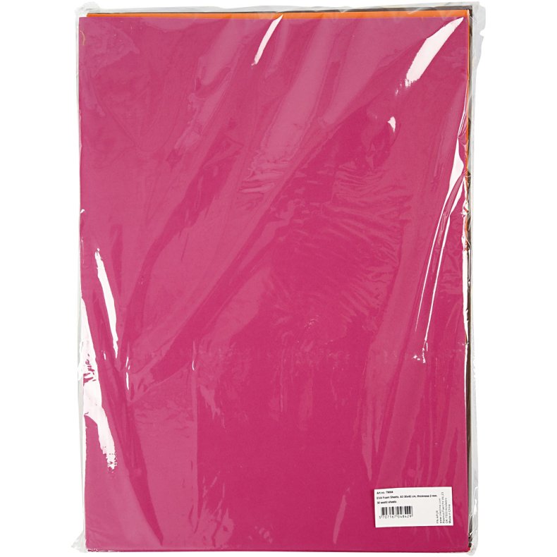 Mosgummi Ark, A3, ark 297x420 mm, tykkelse 2 mm, ass. farver, 30 ass. ark/ 1 pk.