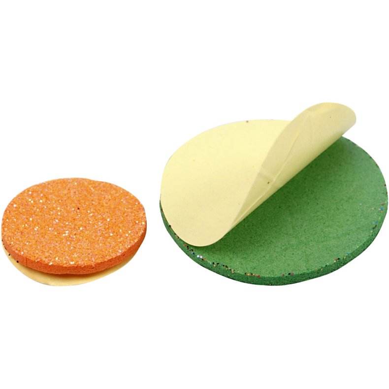 Mosgummi klisterm&aelig;rker, Cirkler, diam. 12+20+32 mm, 1000 stk./ 1 pk.