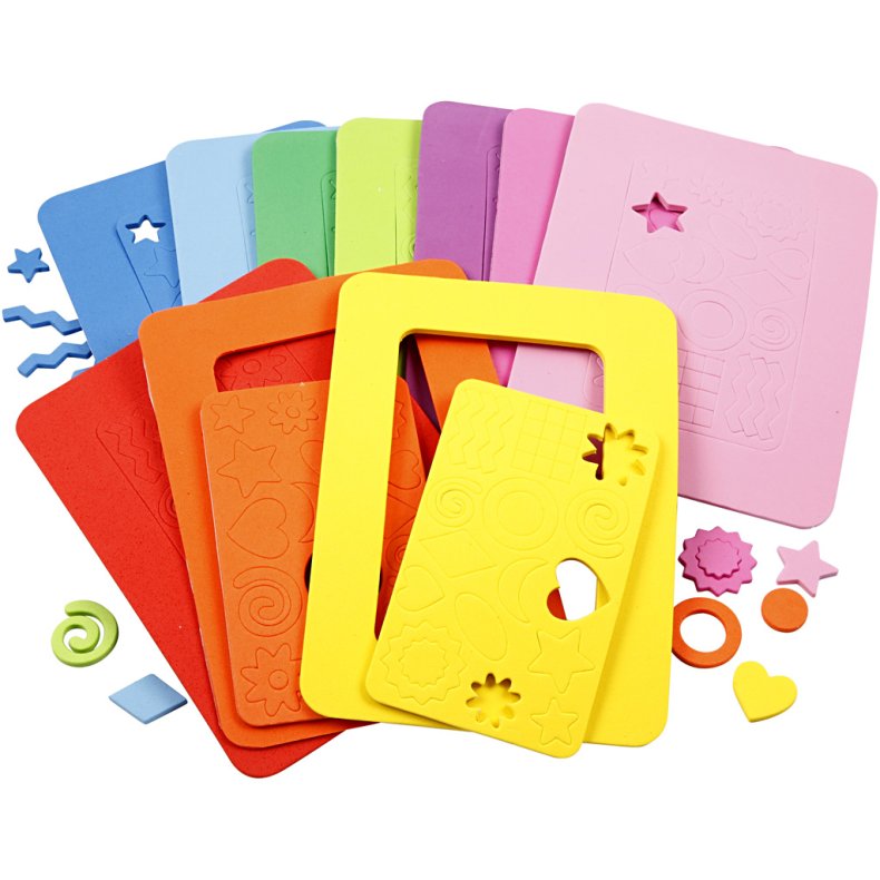 Mosgummirammer, str. 13x18 cm, 10 ass./ 1 pk.