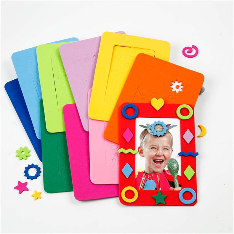 Mosgummirammer, str. 13x18 cm, 10 ass./ 1 pk.