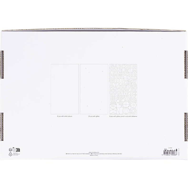 Mosgummi ark, A4, ark 210x297 cm, ass. farver, 40 ark/ 1 pk.