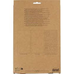 Mosgummi ark, str. 14x25 cm, tykkelse 2 mm, bl&aring;/gr&oslash;n harmoni, 12 ark/ 1 pk.