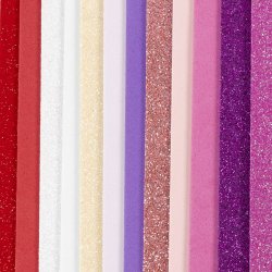 Mosgummi ark, str. 14x25 cm, tykkelse 2 mm, lilla/pink harmoni, 12 ark/ 1 pk.