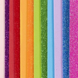 Mosgummi ark, str. 14x25 cm, tykkelse 2 mm, colorful, 12 ark/ 1 pk.