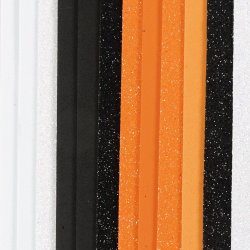 Mosgummi ark, str. 14x25 cm, tykkelse 2 mm, halloweenfarver, 12 ark/ 1 pk.