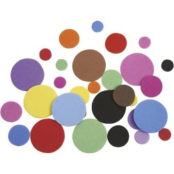 Mosgummicirkler, diam. 12+20+32 mm, ass. farver, 2120 ass./ 1 pk.