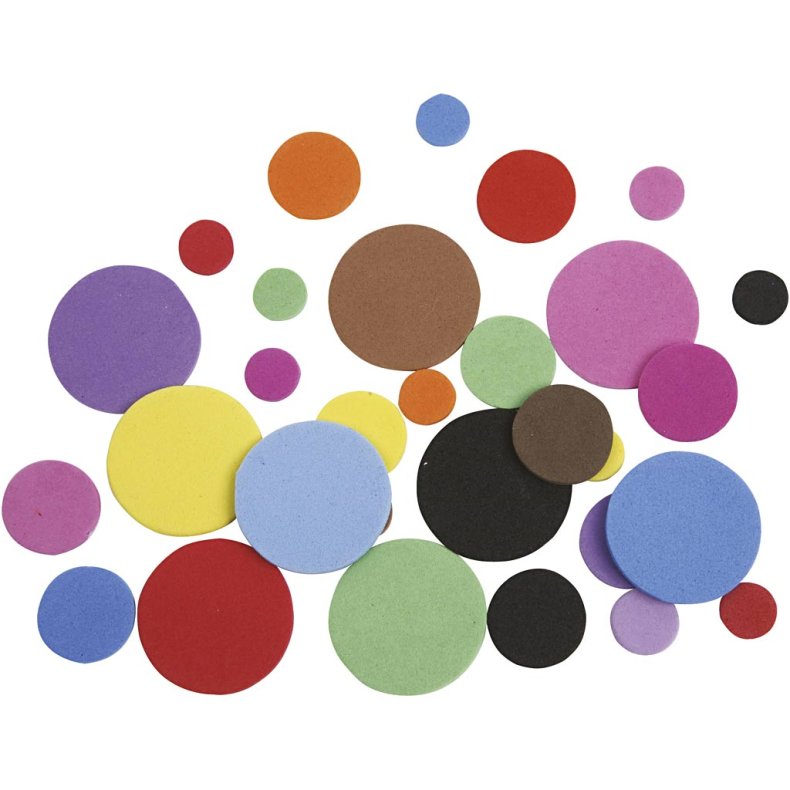 Mosgummicirkler, diam. 12+20+32 mm, ass. farver, 2120 ass./ 1 pk.