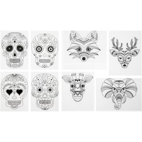 Krympeplast med motiver, ark 10,5x14,5 cm, tykkelse 0,3 mm, mat transparent, 36 ark/ 1 pk.