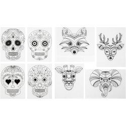 Krympeplast med motiver, ark 10,5x14,5 cm, tykkelse 0,3 mm, mat transparent, 36 ark/ 1 pk.