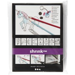 Krympeplast med motiver, ark 10,5x14,5 cm, tykkelse 0,3 mm, 36 ark/ 1 pk.