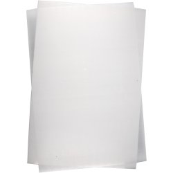 Krympeplast, ark 20x30 cm, tykkelse 0,3 mm, blank transparent, 100 ark/ 1 pk.