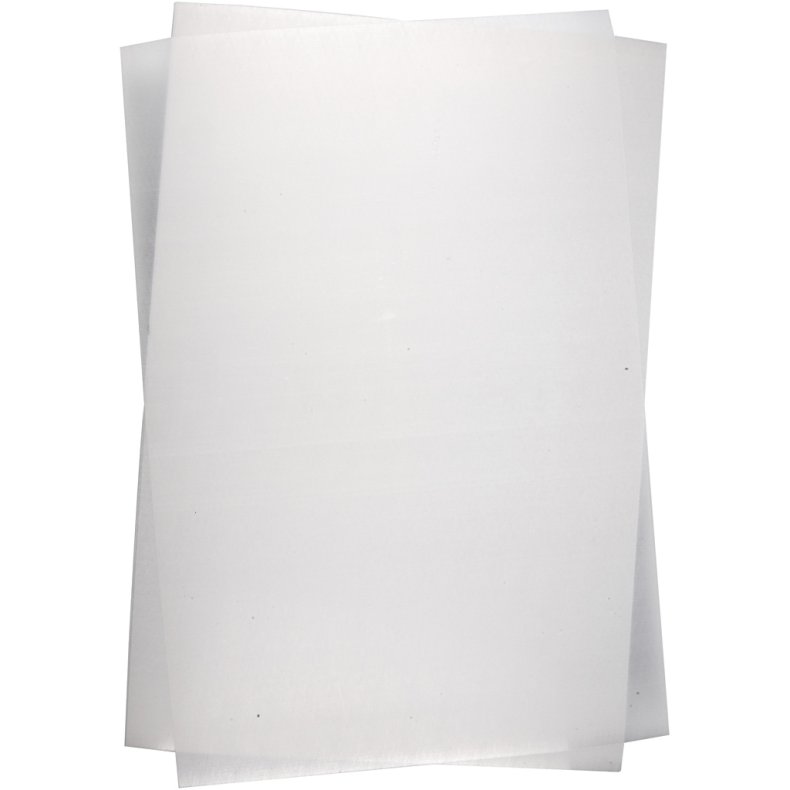 Krympeplast, 20x30 cm, tykkelse 0,3 mm, blank transparent, 100ark/ 1 pk.