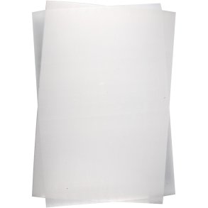 Krympeplast, ark 20x30 cm, tykkelse 0,3 mm, mat transparent, 100 ark/ 1 pk.