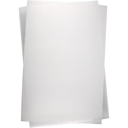 Krympeplast, ark 20x30 cm, tykkelse 0,3 mm, mat transparent, 10 ark/ 1 pk.