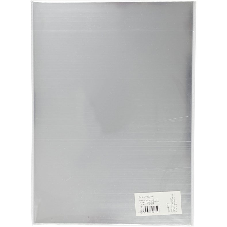 Spejlplast, ark 29,5x21 cm, tykkelse 1,1 mm, 1 ark